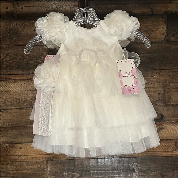 Pink Girls Couture Other - Pink Girls Couture Tulle Baby Dress with Headband